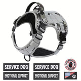 Tactical Pet Chest Service Dog Harness Vest Adjustable Reflective Dog Harness Metal Buckle Hiking Training — built tough for safety and adventure