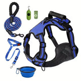 Tactical Service Dog Harness Strap Set, Car Seat Belt, Collapsible Bowl, Biodegradable Trash Bag Set For Dogs — all-in-one gear for safety, training, and adventure